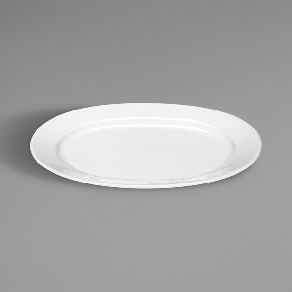 A Bauscher bright white oval porcelain platter.