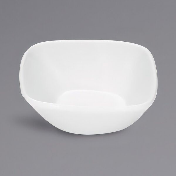 A Bauscher bright white square porcelain tray.