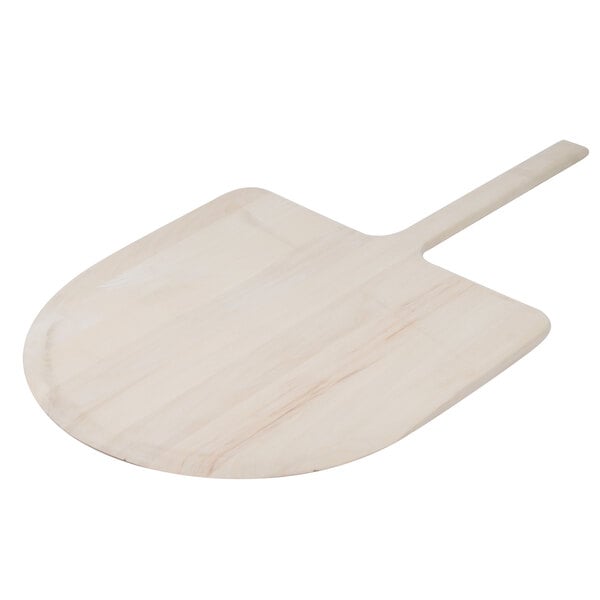 An American Metalcraft wooden pizza paddle with a handle.