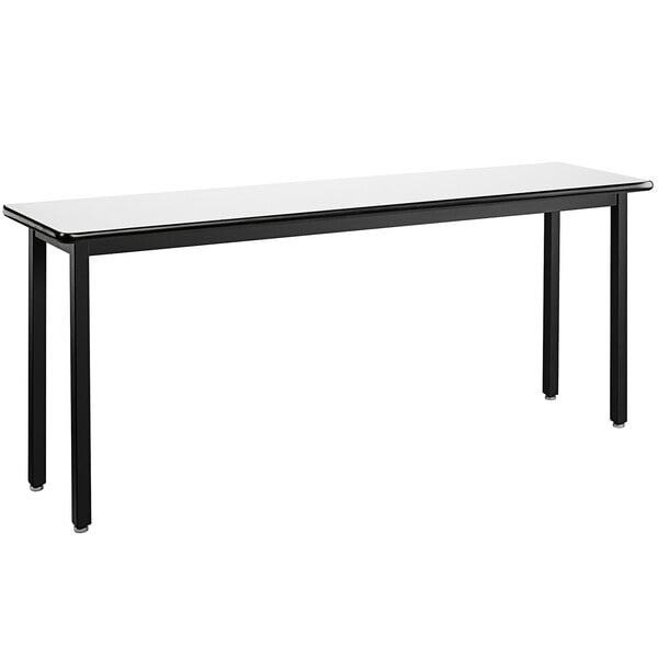 a black and white table