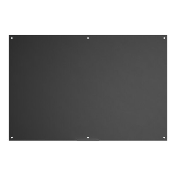 Dynamic by 360 Office Furniture 72" x 48" Frameless Wall-Mount Black Glass Dry Erase Board