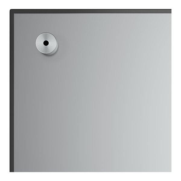 Dynamic by 360 Office Furniture 72" x 48" Frameless Wall-Mount Black Glass Dry Erase Board