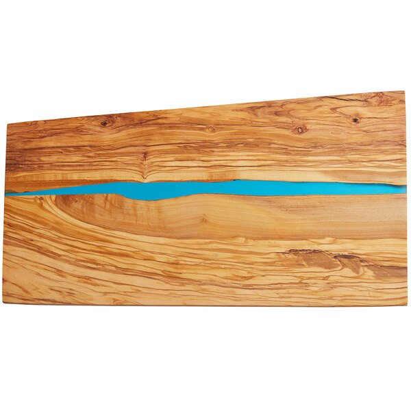 a wood with a blue line