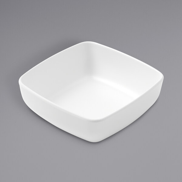 An American Metalcraft white square melamine bowl.