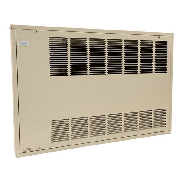 A King Electric beige rectangular surface mount convection heater with a vent.