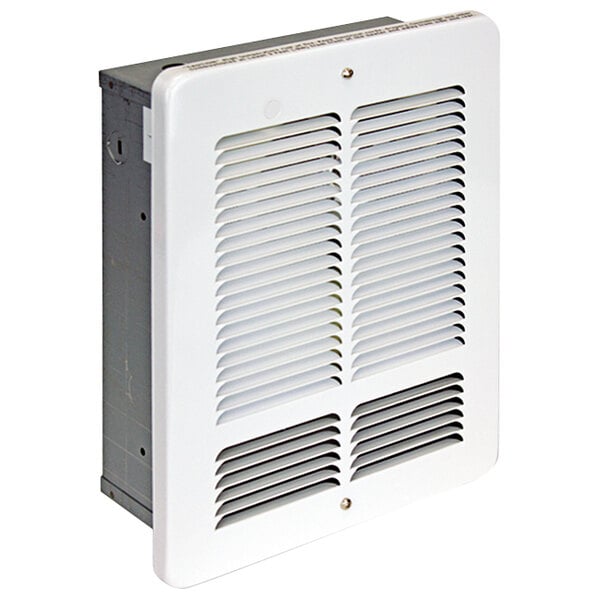 A white rectangular King Electric wall heater with a vent.