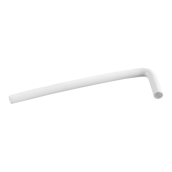 An Avantco white plastic water pipe with a bent tip.