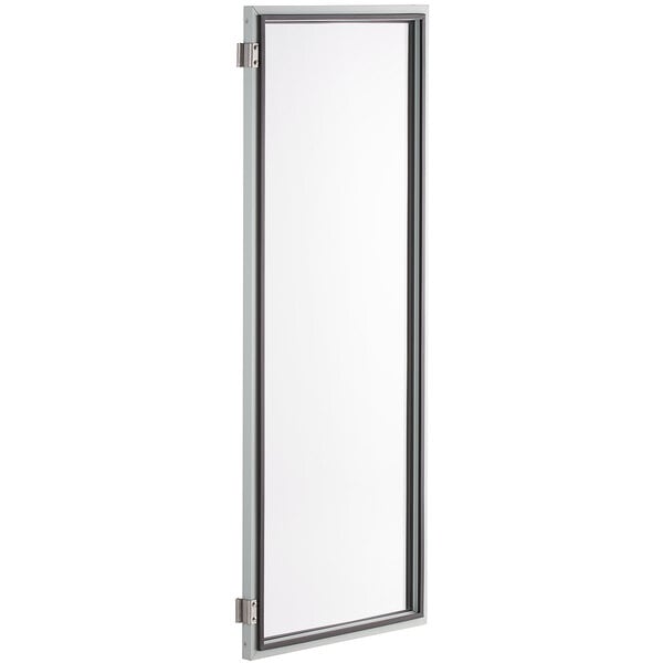 A white rectangular object with a metal frame.