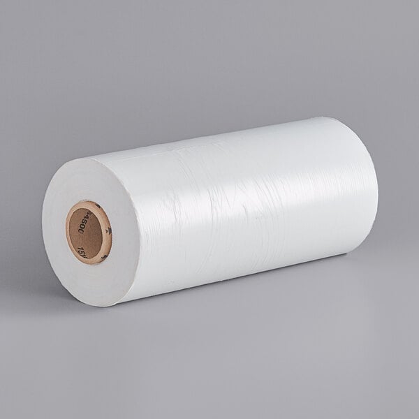 A roll of Lavex white plastic pallet wrap.