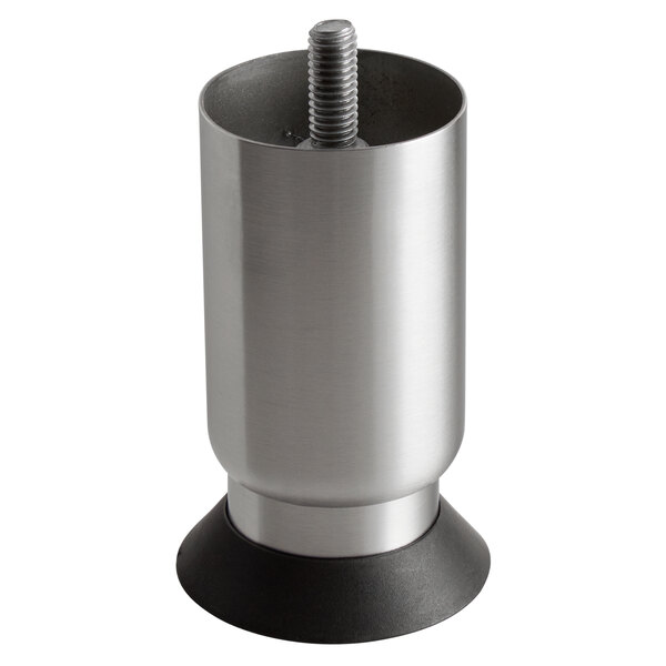 A ServIt adjustable stainless steel leg with a screw.