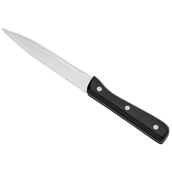 Lot-4 ZX Kitchen black ceramic blade steak knives
