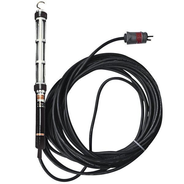 A Lind Equipment LED explosion-proof tubular inspection light with a black cord and metal plug.