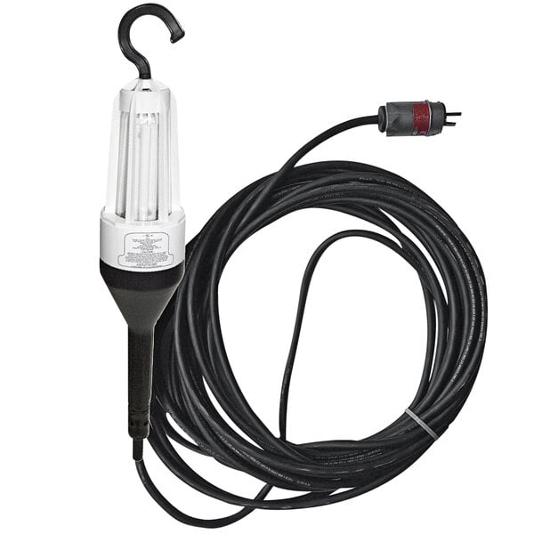 a black wire with a light bulb