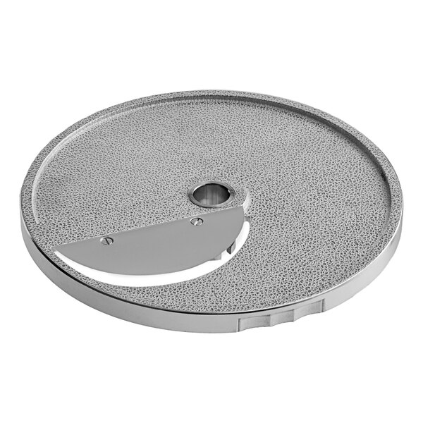 AvaMix 5/32" curved slicing plate for food processors.