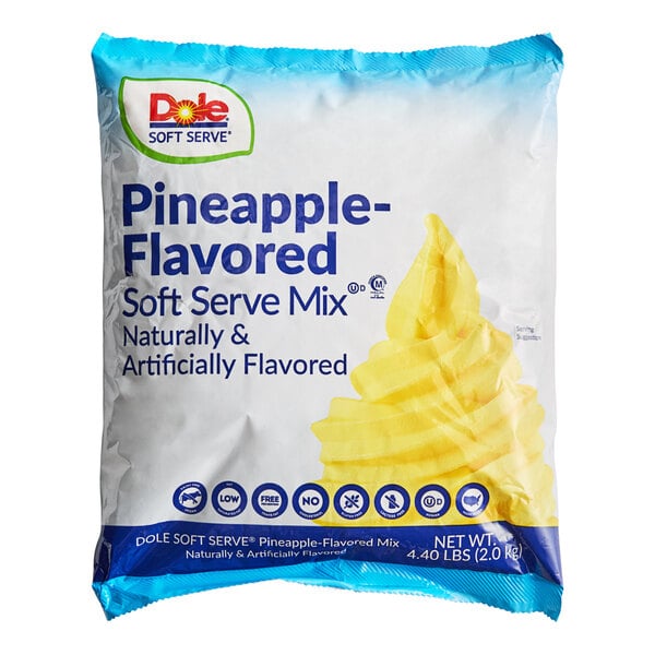 DOLE SOFT SERVE Pineapple Soft Serve Mix 4.4 lb. - 4/Case