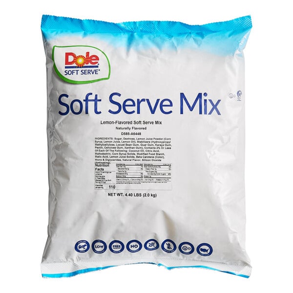 DOLE SOFT SERVE Lemon Soft Serve Mix 4.4 lb. - 4/Case