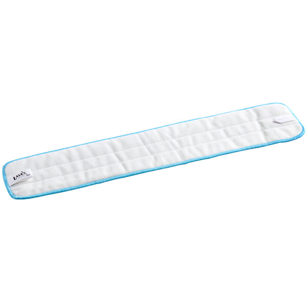 Lavex 18 Blue Microfiber Hook & Loop Wet / Dry Mop Pad