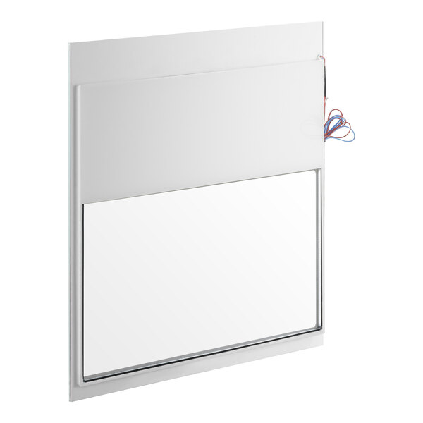 A hollow glass top panel designed for the Avantco BC-36 white bakery display case.