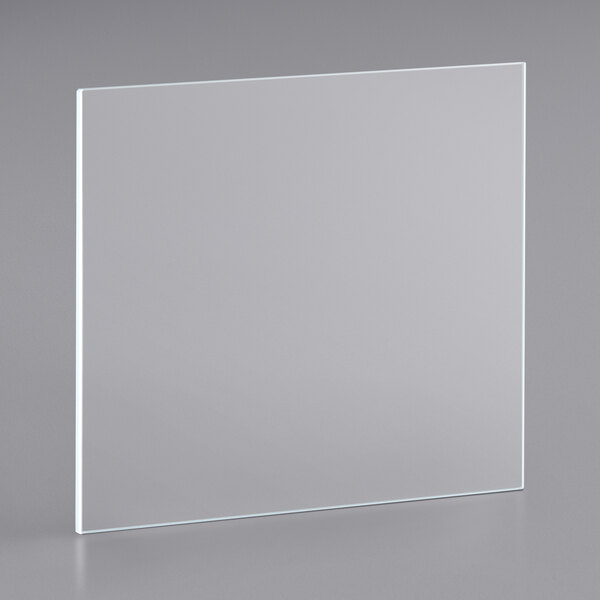 A clear glass shelf for an Avantco bakery display case.