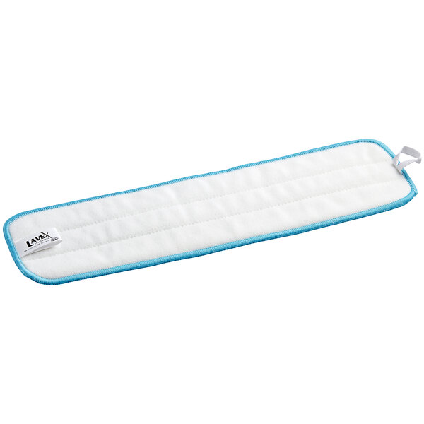 Lavex 18 Blue Microfiber Hook & Loop Wet / Dry Mop Pad