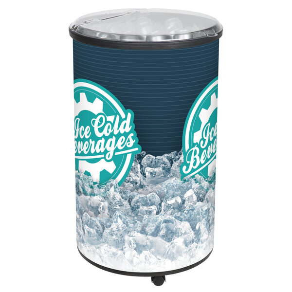 Irp Ice Hawk 3101136 Insulated Portable, Round Beverage Cooler Tubs On Wheels
