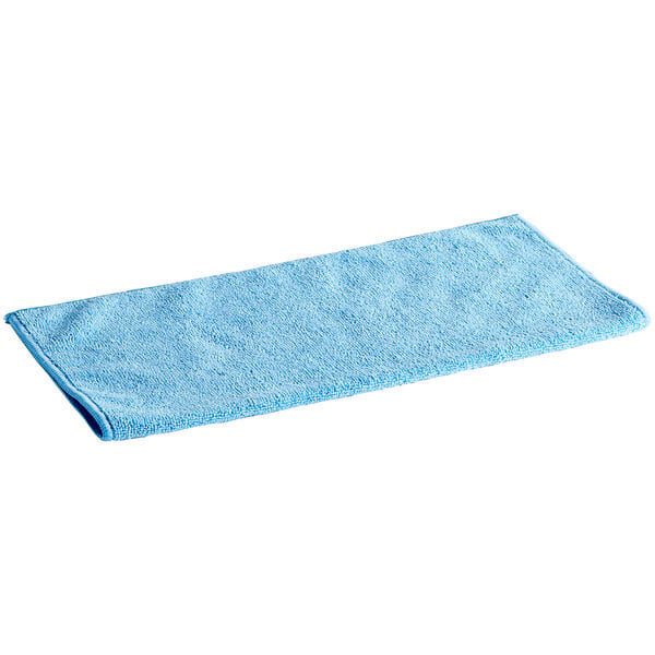 Lavex 12 x 12 Blue Microfiber General Purpose Cloth - 12/Pack