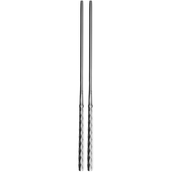 a pair of chopsticks with a diamond pattern