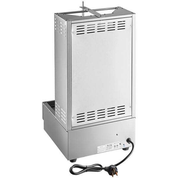 An Avantco Electric vertical broiler with a black cord.