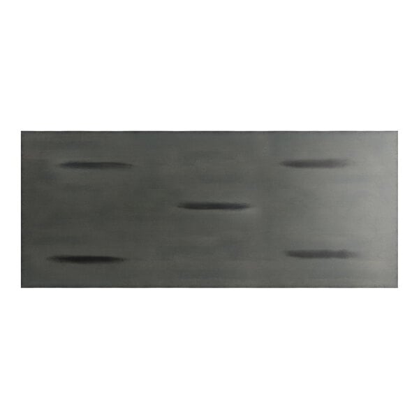 Lancaster Table & Seating Industrial 30" x 72" Slate Gray Finish Solid Wood Live Edge Bar Height Table with 8 Bar Stools