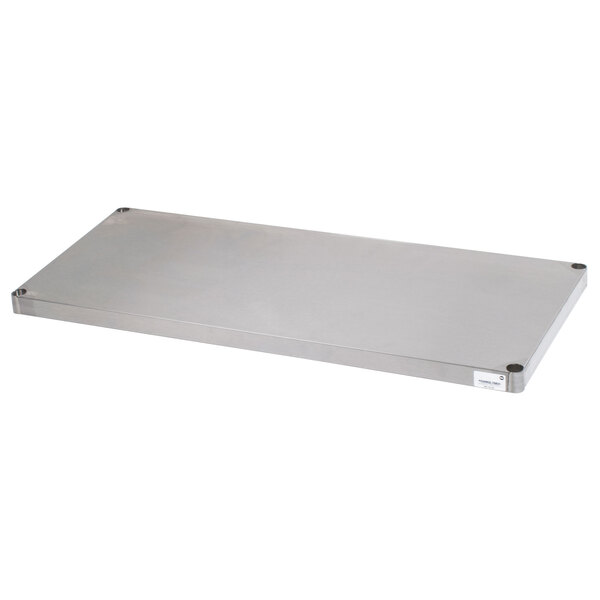 A rectangular stainless steel shelf.