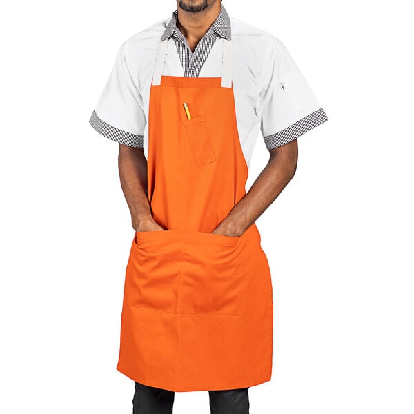 Mandarin Orange Full-Length, discount Bib Apron