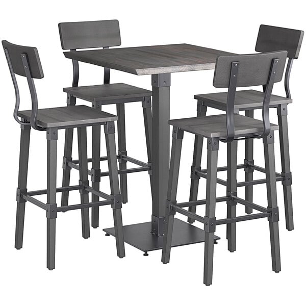 4 grey bar discount stools