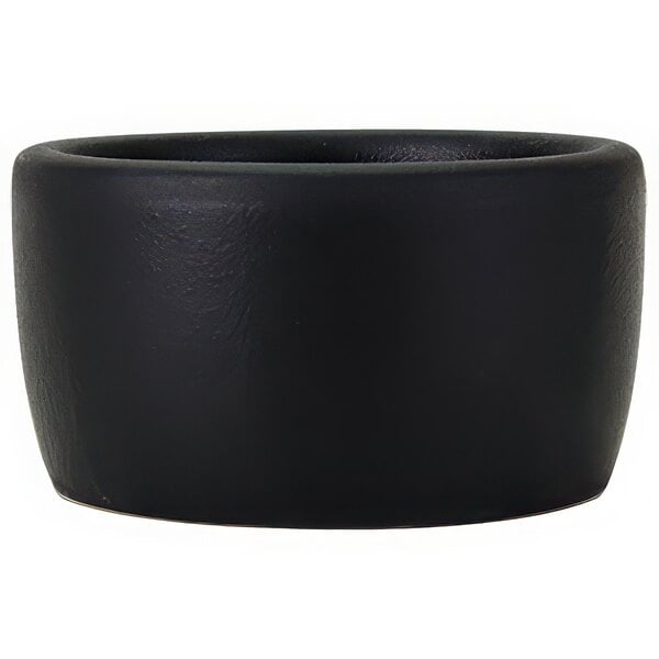A black cylinder with a white background.