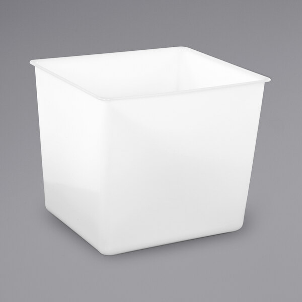 a white square container with a square top