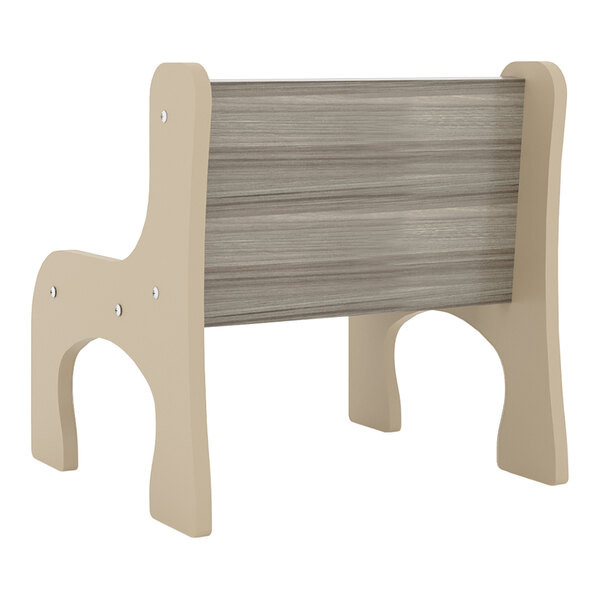 A small wooden chair with a wood laminate seat and backrest.