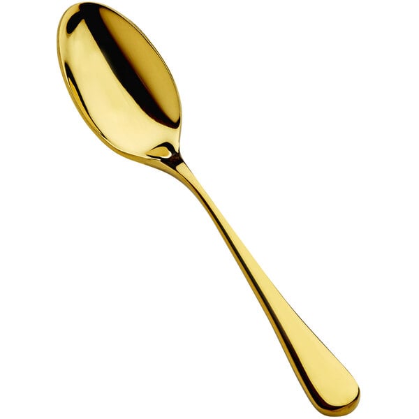 A gold Bon Chef stainless steel teaspoon with a spoon on it.