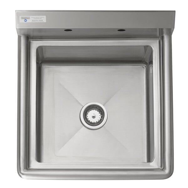 A Steelton stainless steel one compartment sink.