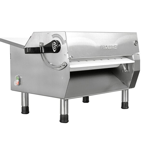 A Proluxe DPR2000A dough sheeter with a handle.