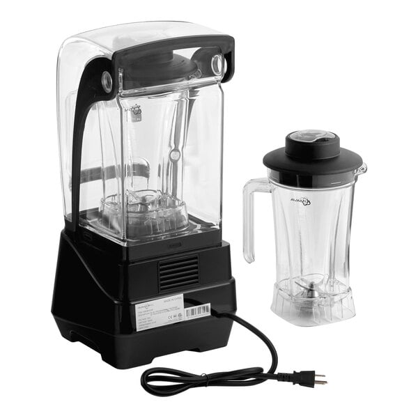 AvaMix Apex HBX20002J 64 oz. 3 1/2 hp Programmable Commercial Blender with Touchpad, Sound Enclosure, and 2 Jars - 120V
