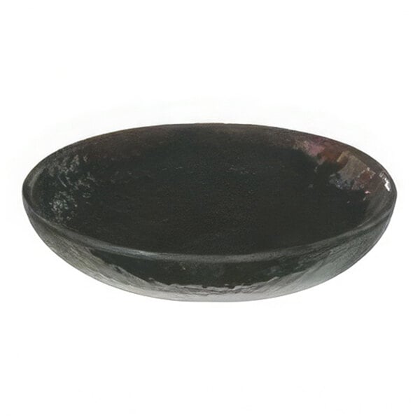 Thunder Group 1703TM Tenmoku Black 2 oz. Round Melamine Sauce Dish - 12/Pack