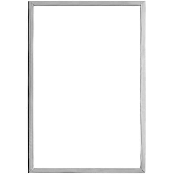 A white rectangular frame with a black border on a white background.