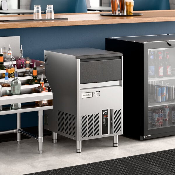 Ice-O-Matic UCG080A 18" Air Cooled Undercounter Gourmet Cube Ice Machine - 115V, 1 Phase, 95 lb.