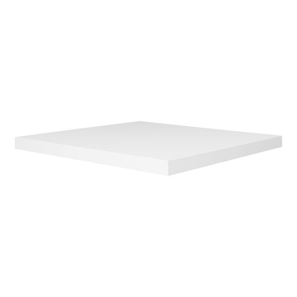 A white square BFM Seating tabletop on a white background.