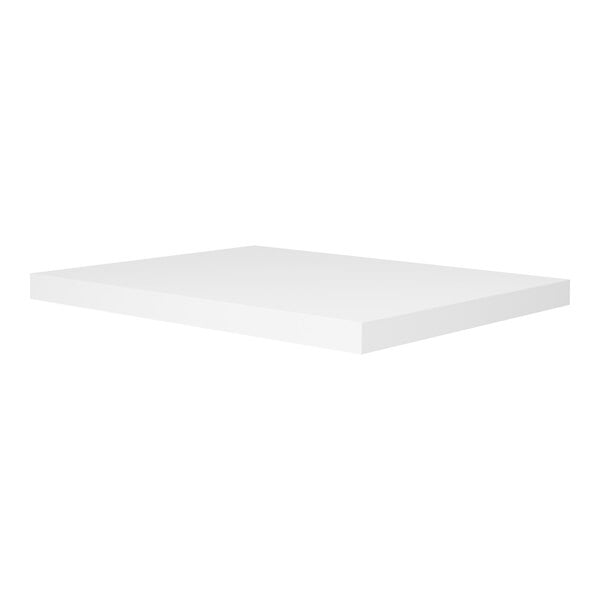 A white rectangular tabletop on a white background.