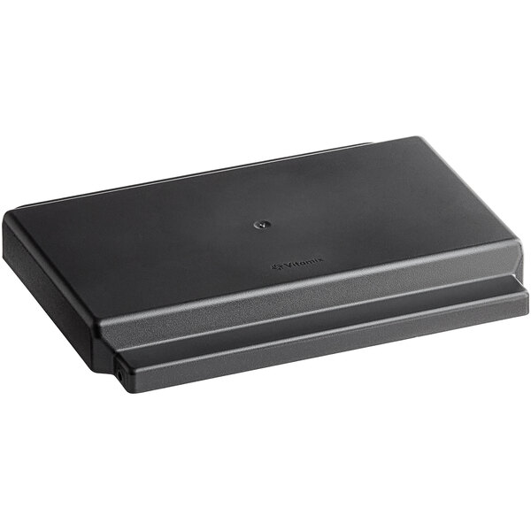 a black rectangular object with a white background