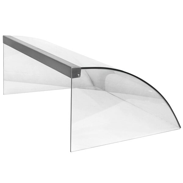 a clear plastic cover with a metal frame