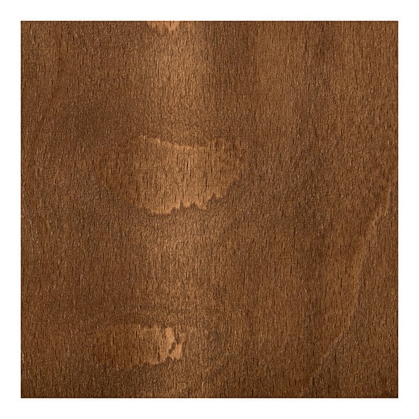 A close-up of a vintage wood seat on a Lancaster Table & Seating swivel bar stool.