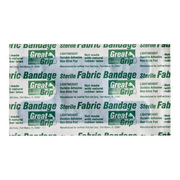 A sterile fabric adhesive knuckle bandage in its original packaging.