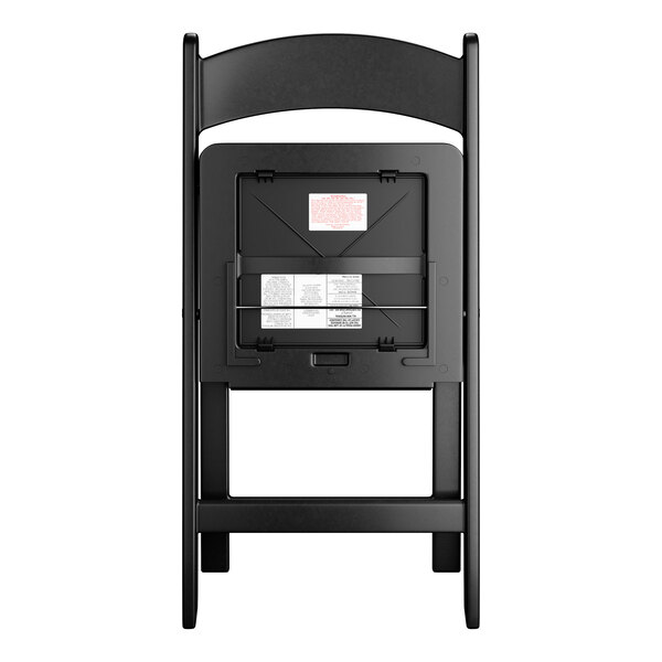Lancaster Table & Seating Black Resin Folding Chair with Vinyl Seat