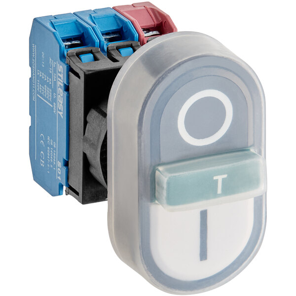 AvaMix Revolution 928PFPPSWTCH On / Off Switch with Pulse Button for 1 hp food processors with blue and red wires.